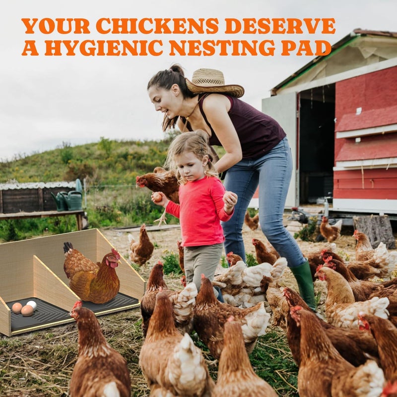Pawtners Chicken Nesting Pads for Coop Bedding, Washable Nesting Box Liners for Chicken Laying Boxes, 12"x 12", 6 Pack - Image 4